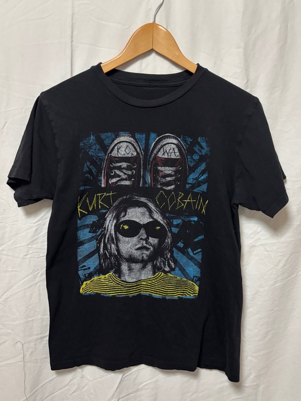 2012 Kurt Corbain the end of music nirvana converse graphic t-shirt
